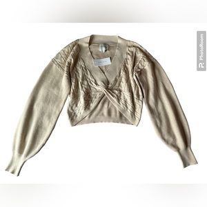 Women’s Medium Pink Rose Sweater - Cream. New with Tags.